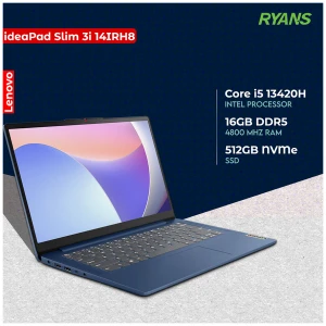 Lenovo IdeaPad Slim 3i 14IRH8 13th Gen Intel Core i5 13420H 16GB RAM, 512GB SSD 14 Inch FHD Display Abyss Blue Laptop