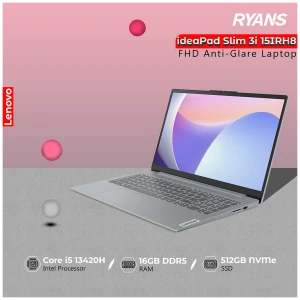 Lenovo IdeaPad Slim 3i 15IRH8 13th Gen Intel Core i5 13420H 16GB, 512GB SSD15.6 Inch FHD Display Arctic Grey Laptop