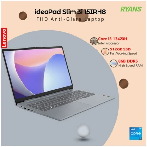 Lenovo IdeaPad Slim 3i 15IRH8 Core i5 13420H 8GB RAM 512GB SSD 15.6 Inch FHD Display Arctic Grey Laptop