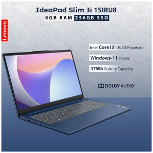 Lenovo IdeaPad Slim 3i 15IRU8 Intel Core i3 1305U 8GB RAM, 256GB SSD 15.6 Inch FHD Antiglare Display Abyss Blue Laptop