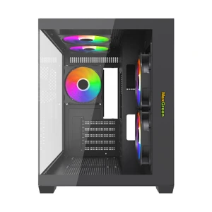 MaxGreen E275-S02 Mid Tower Black Micro-ATX Gaming Desktop Casing