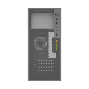 MaxGreen H2 Mid Tower Black Micro-ATX Desktop Casing with Standard PSU