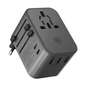 Micropack MTA-535 Tri USB & Dual USB-C 35W EU/US/AU/UK Grey Universal Travel Charger / Charging Adapter