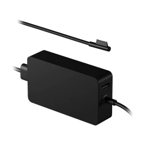 Microsoft Surface 65W US 2 Port (1xUSB-A & 1xSurface Port) Black Charger / Charging Adapter #Q4Q-00001