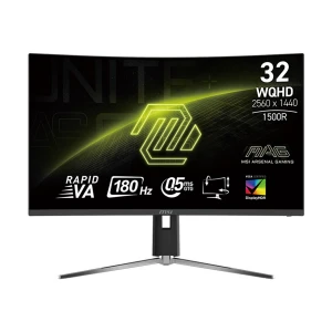 MSI MAG 32CQ6PF 31.5 Inch WQHD Display Dual HDMI, DP Curved Gaming Monitor