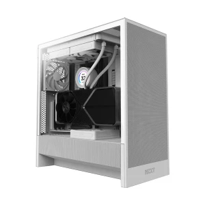 NZXT H5 Flow Mid Tower White ATX Gaming Desktop Casing #CC-H52FW-01