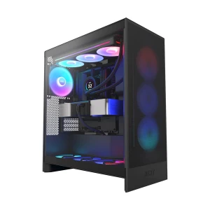 NZXT H7 Flow RGB Mid Tower Black ATX Gaming Desktop Casing #CM-H72FB-R1