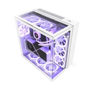 NZXT H9 Elite Mid Tower (Tempered Glass Window) White ATX Gaming Desktop Case #CM-H91EW-01
