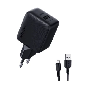 Oraimo Cannon 18S USB 18W Black Charger / Charging Adapter with USB to Lightning Cable #OCW-5184E+L53 (EU)