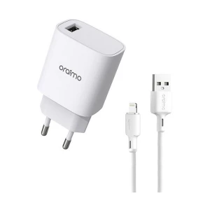 Oraimo Cannon 2 Pro USB 18W White Charger / Charging Adapter with USB to Lightning White Cable #OCW-E97S+L53 (EU)