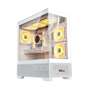 PC Power Ice Tower WH Mid Tower White (Tempered Glass Window) E-ATX Gaming Desktop Case #PP-GS400