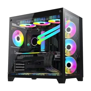 PC Power ICEBERG Mid Tower Black ATX Gaming Desktop Casing #PP-H40 BK