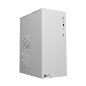 PC Power Pro Box V6 Mid Tower White Micro-ATX Desktop Case with Standard PSU (USB 2.0)