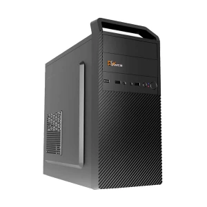 PC Power ProCase V1 Mid Tower Black ATX Desktop Casing with Standard PSU