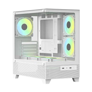 PC Power Sea View V2 PG-H35 WH Mid Tower White ATX Gaming Desktop Casing