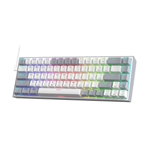 Redragon Castor K631 RGB Hot Swap (Red Switch) Wired White Grey Mechanical Gaming Keyboard