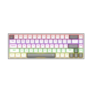 Redragon Lena Pro (Tri Mode) White & Grey (Red Switch) Gaming Keyboard #K705WG-R-PRO