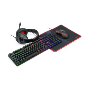 Redragon S137 Wired Black Keyboard, Mouse, Headphone and Mouse Pad Combo