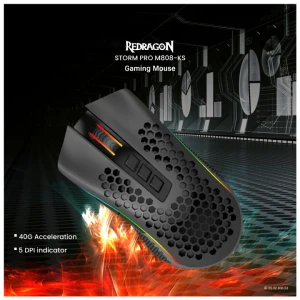 Redragon Storm Pro M808-KS RGB Wireless (Dual Mode) Black Gaming Mouse