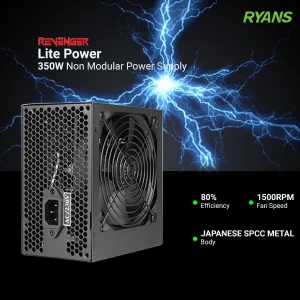 Revenger Lite Power 350W Non Modular 80 Plus Black Power Supply #LP350W