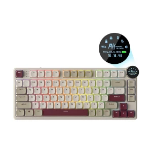 Royal Kludge N80 Low-Profile RGB Hot Swap (Brown Switch) Rosy Cloud (Dune Red) Mechanical Gaming Keyboard