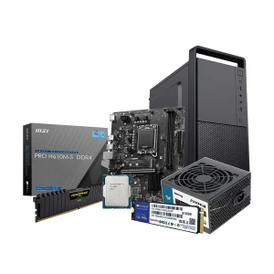 Ryans PC Alder E568, 12th Gen Core i5 12400 16GB DDR4 RAM, 512GB SSD Regular Desktop PC (Without Monitor, KB and Mou)