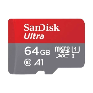 Sandisk Ultra SQUAR 64GB MicroSDXC UHS-I U1 Class 10 A1 Memory Card #SDSQUAR-064G-GN6MN