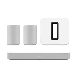 Sonos 5.1 Set with Beam, Sub and Era 100 (Pair) White