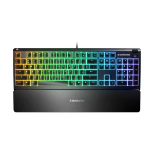 Steelseries Apex 3 RGB Wired Black Mechanical Gaming Keyboard with Magnetic Wrist Rest #64795