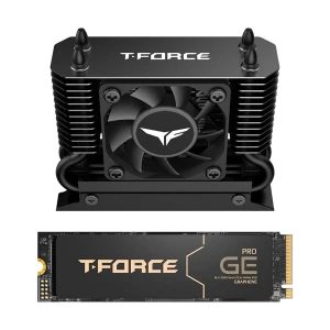 Team T-Force GE PRO 2TB M.2 2280 NVMe PCIe Gen5x4 Internal SSD with AirFlow I Heatsink #TM8FG3002T0C133