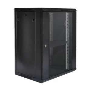 Toten 12U 600x450 Glass Door Wal Mount Rack with 1x 6port PDU