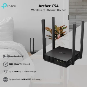 TP-Link Archer C54 Ethernet Dual-Band AC1200 Mbps  Wi-Fi Router