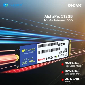 Twinmos AlphaPro 512GB M.2 2280 PCIe 3.0 x4 NVMe Internal SSD #NVMe512GB2280AP-5Y