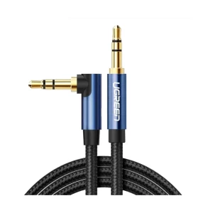 Ugreen 60181 3.5mm Male to Male, 2 Meter, Blue Black Audio Cable #60181