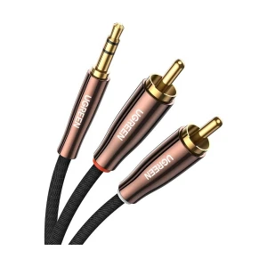 Ugreen AV170 (80845) 3.5mm Male to 2RCA Male, 1 Meter, Black Audio Cable #80845