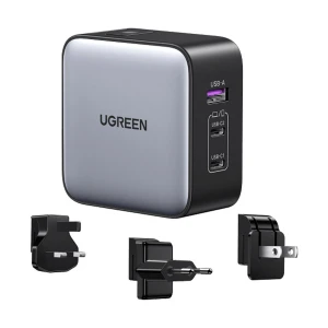 Ugreen CD296 (90409) Dual USB-C & USB GaN 65W PD Black Charger / Charging Adapter #90409