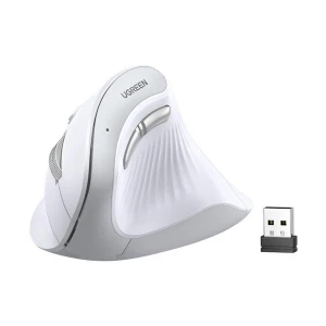 Ugreen MU008 (45759) Wireless (Dual Mode) White Silent Vertical Mouse #45759