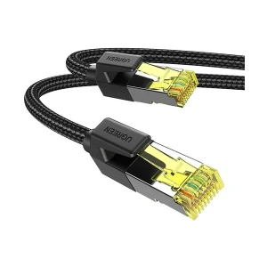 Ugreen NW150 (10643) Cat-7 F/FTP 15 Meter Black Braided Network Cable # 10643, Patch Cord