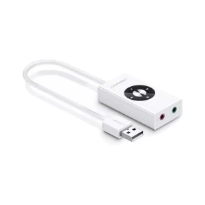 Ugreen 30448 USB 2.0 External Stereo White Sound Card Adapter (30448)