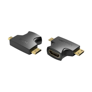 Vention AGFB0 Micro & Mini HDMI Male to HDMI Female Black Converter # 2-in-1, AGFB0