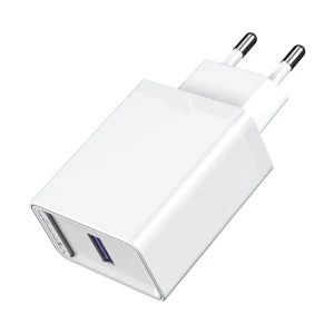 Vention FACW0-EU 1-Port USB 22.5W White Charger / Charging Adapter #FACW0-EU (2 Pin, EU)