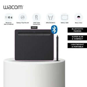 Wacom Intuos CTL-4100WL/P0-CX Small Berry Bluetooth Graphics Tablet