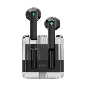 Wiwu T21 Transparent Black Bluetooth Earbuds