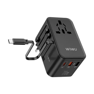 Wiwu Travel Universal GaN Dual USB & Dual USB-C 70W Black Universal Travel Charger / Charging Adapter #Wi-UA004