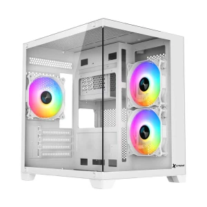 Xtreme S270W Mid Tower ATX White Gaming Desktop Casing With 3 ARGB Fan